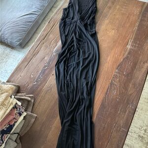 New without tags Pink Lily Black Twist-Front Maxi Dress